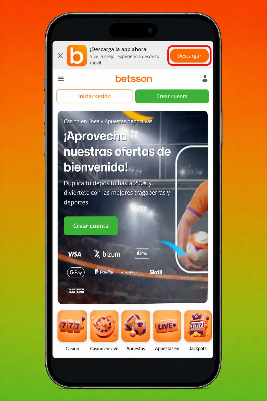 Pasos para descargar e instalar el APK de Betsson en Android desde la web oficial