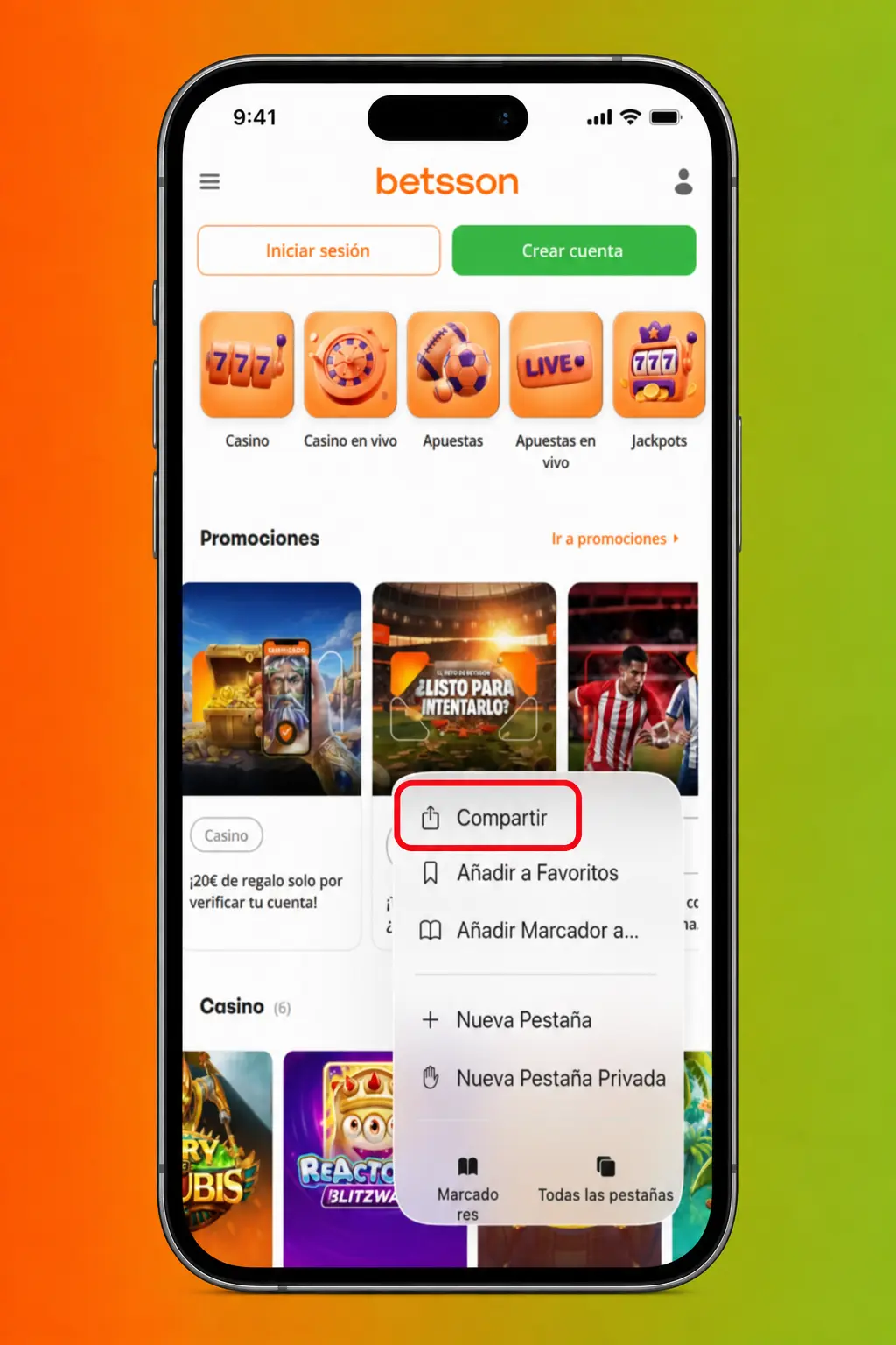 Pasos para descargar e instalar Aviator en iOS mediante Safari y añadir el acceso directo a la pantalla de inicio