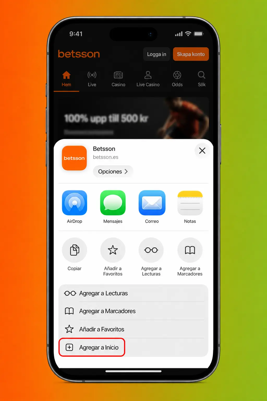 Pasos para descargar e instalar la app de Aviator en iOS desde Safari y añadirla a la pantalla de inicio.