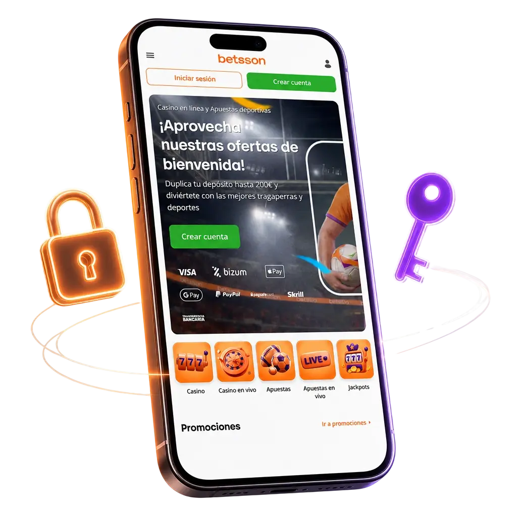 Pantalla de inicio de sesión en la app mostrando acceso rápido, saldo disponible e historial de apuestas del usuario