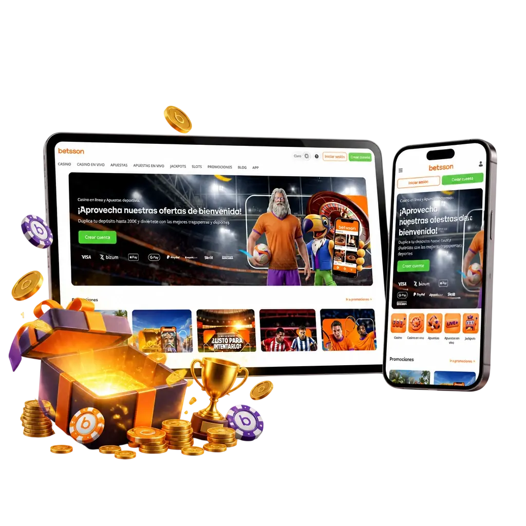 Bono de bienvenida de Betsson: 100% hasta 200 EUR en tu primer depósito como nuevo jugador de casino.