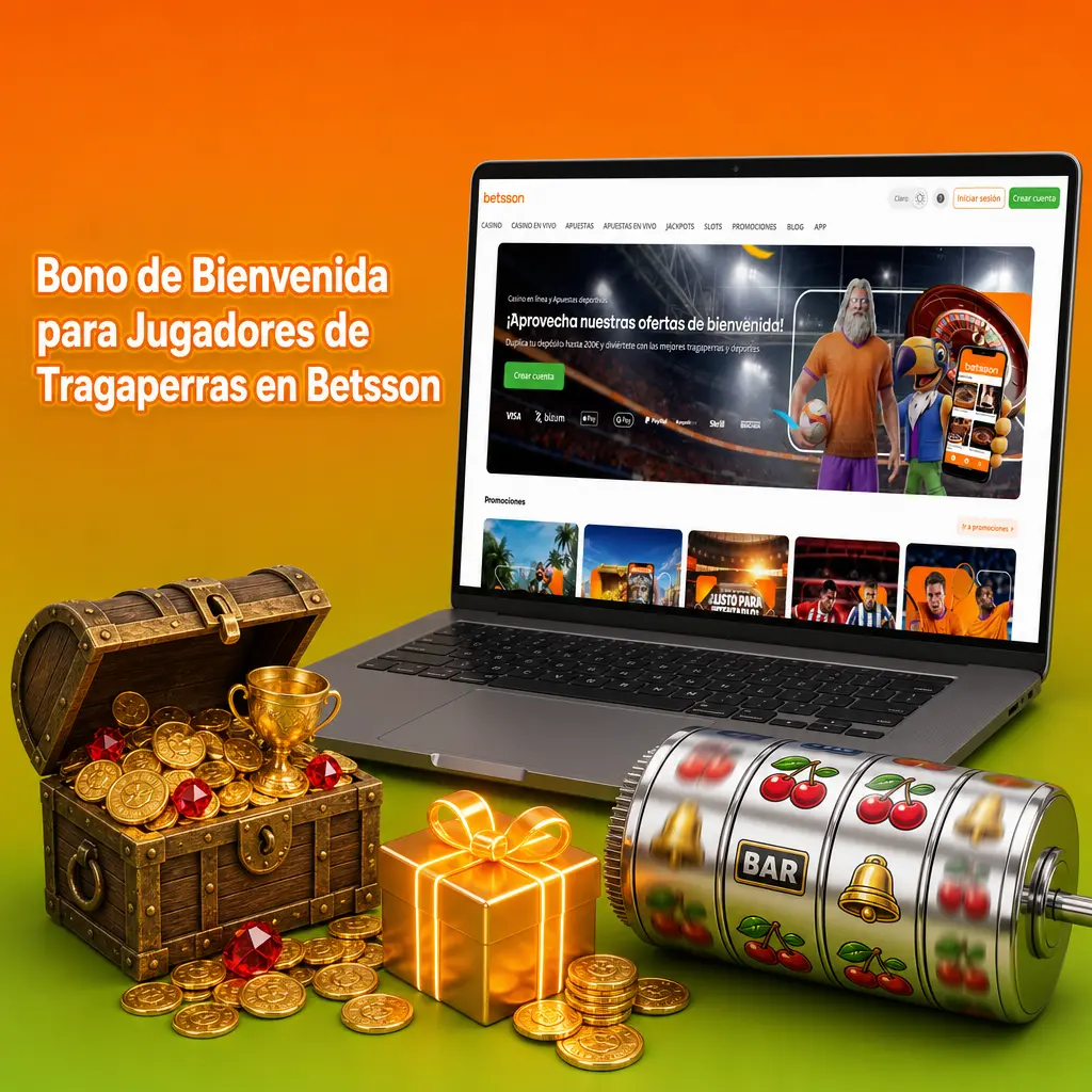 Bono de bienvenida Betsson: 100% hasta 200 EUR en tragaperras tras registrarte y confirmar tu primer depósito.