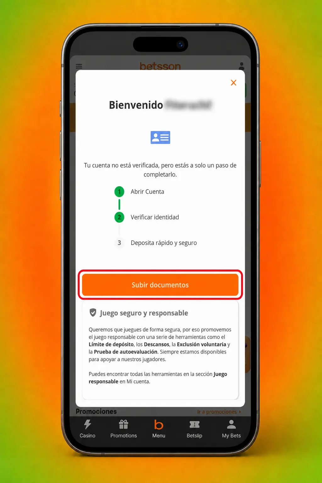 Pasos para apostar al tenis en Betsson: registro, depósito, elección de partido y confirmación de cuota en el cupón.
