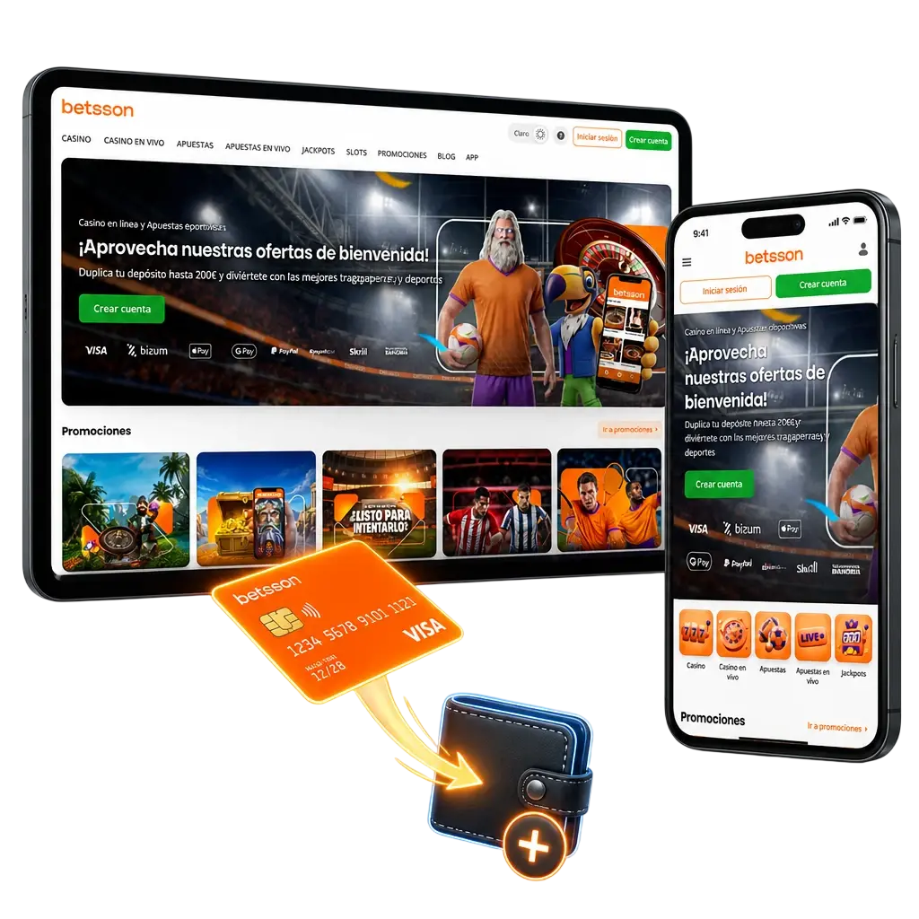 Pasos para depositar dinero en Betsson usando monedero electrónico, tarjeta o transferencia bancaria de forma rápida y segura