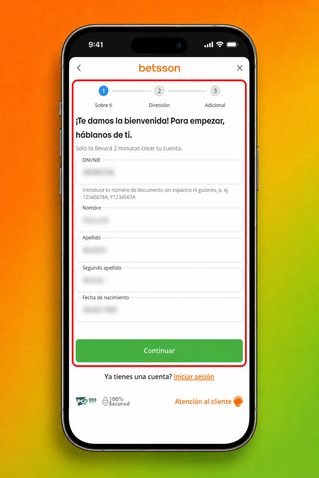 Pasos para reclamar el bono en Betsson España: registro, depósito, código promocional y confirmación del saldo.
