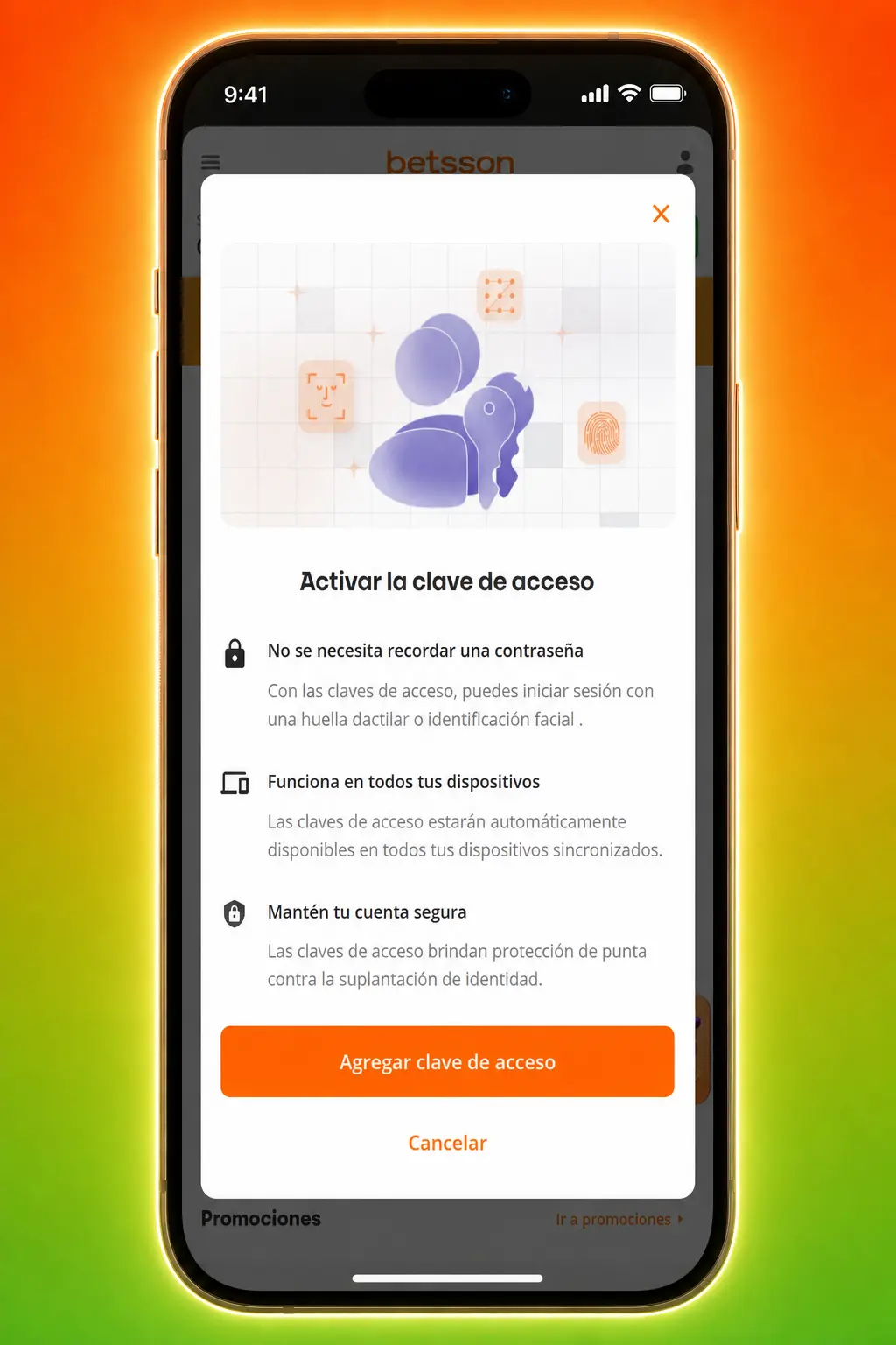 Pasos para registrarse en Betsson: formulario de alta, datos personales, contraseña segura y verificación por SMS.