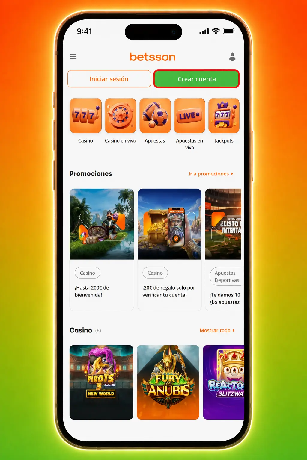 Pasos para registrarte en Betsson: completa el formulario, verifica tus datos y activa la cuenta con el código SMS recibido.